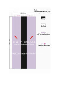 Placa de metal duradera, cabina de ascensor de acero inoxidable, diseño anticorrosión, decoración de cabina de ascensor, placa de metal - Product Image 3
