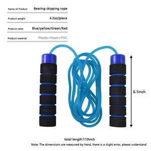 Trọng lượng nhẹ PVC nhảy dây biểu tượng tùy chỉnh bọt xử lý có thể điều chỉnh tốc độ nặng trọng nhảy dây bỏ qua pular corda - Product Image 5