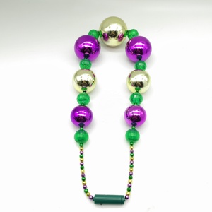 Hot Selling LED Light up Jumbo <strong>Bead</strong> Necklace Jumbo Shine Bright <strong>Mardi</strong> <strong>Gras</strong> <strong>Beads</strong> for Back to School New Arrival Factory Price - Product Image 2