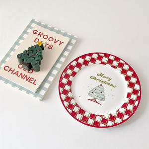 Vajilla de Lujo <span class=keywords><strong>para</strong></span> Navidad, Juegos de Vajilla de Cerámica y Porcelana con Diseño de Dibujos Animados, Plato de Postre con Diseño de Hombre de Jengibre <span class=keywords><strong>para</strong></span> el Desayuno - Product Image 2