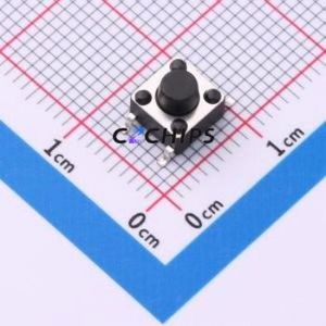 SH-6X6X5.5H-TP Tactile Switch SMD-4P,6x6mm Switch Single Pole Single Throw Round Button 2.5N Vertical Mount - Product Image 1