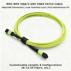 สายแพทช์ไฟเบอร์ MPO to MPO 12 คอร์ OS2 ซิงเกิลโหมด LSZH ความหนาแน่นสูง สำหรับแบ็คโบน ความยาวตามสั่ง แม่นยำ เชื่อถือได้ ใช้งานง่าย - Product Image 5