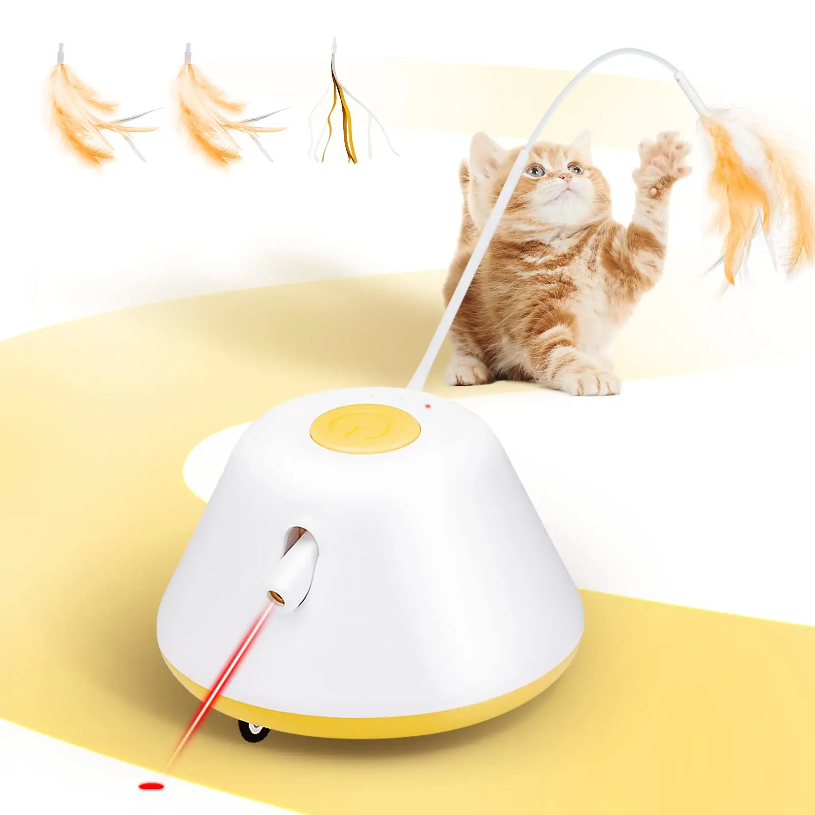 Nieuwe Ontwerp Indoor Elektrische Huisdier Kat Interactieve Oefening Teaser Robot Speelgoed