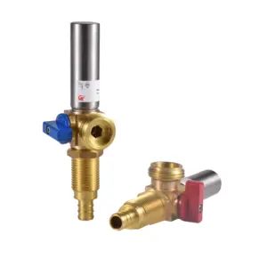 1/2" F-1807 Crimp Pex X 3/4" MHT Ball Valve With Copper Stainless Steel Plastic Water Hammer Arrester For Washing Machine