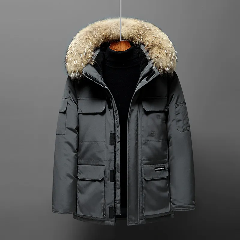Мужской пуховик для улицы, утепленная ветрозащитная короткая куртка для холодной зимы, рабочая куртка для пар, большие размеры