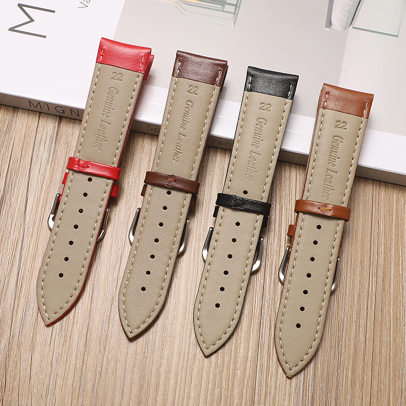 Direct Sale Genuine Leather CHARM Watch Strap Needle Plain Patterns Pin Buckle Six Colors Available for GT23 for