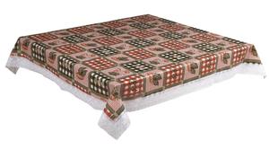 Tovaglia Lavabile Stampata in Flanella Design Floreale Quadrato in PVC con Bordo in Pizzo <span class=keywords><strong>da</strong></span> 3 Pollici - Product Image 2