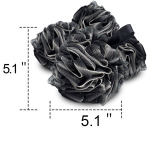 Bọt Biển Tắm Rửa Mặt Tẩy Tế Bào Chết Mặt Toàn Thân Bằng Than Tre Lưới PE - Product Image 5