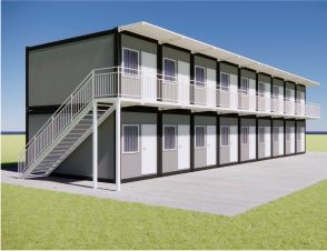 Soluzione innovativa per ufficio realizzata in acciaio e pannello Sandwich resistente e personalizzabile eco-friendly per la casa del contenitore - Product Image 4