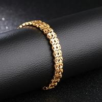 Joyería de Oro Saudí, Diseños Vintage de Oro, Brazalete para Hombre, Cadenas Chapadas en Oro de Latón, Brazalete para Hombre