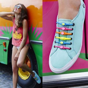 Lazy Shoelace Trend Free Silicone Buckle Colorful Elastic No Tie Shoe <b>Lace</b> - Product Image 2