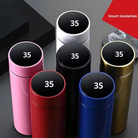 Thermos intelligent à double paroi en acier inoxydable avec mesure numérique de la température, isolation thermique de 6 à 12 heures, tactile