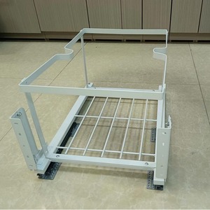 Cubo de basura de uso seguro escaso Cubo de basura clasificado de cocina Cubo de basura de riel de amortiguación oculto Cubo de basura de gran capacidad de cuerpo alto - Product Image 5