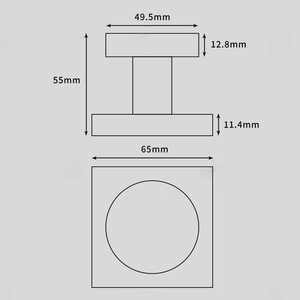 Poignée de porte de salle de bain à verrouillage en alliage de zinc robuste, design américain, sphérique/carrée, à torsion pour déverrouiller, avec serrure intégrée - Product Image 5