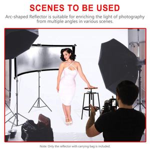 Reflector de Luz Curvo <span class=keywords><strong>Arclight</strong></span> para Estudio y Fotografía, Reflector/Difusor de Luz Tipo Concha de 66x24 Pulgadas - Product Image 6