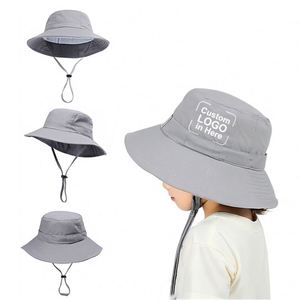 หมวกบักเก็ตเด็ก XJ7 Factory Summer Beach ลายชาวประมง พร้อมเชือกผูก ปรับแต่งโลโก้ได้ สำหรับเด็กชายและเด็กหญิง - Product Image 1