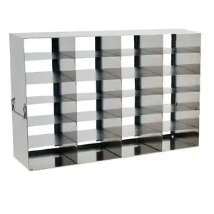 Labor aufrecht Gefrier schrank Racks 304 Edelstahl für Standard 2 Zoll Kryo Karton oder Kunststoff boxen 24 Boxen