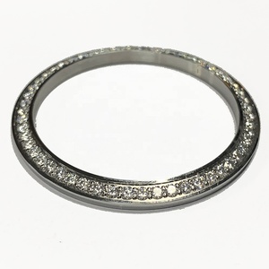 Personalizzato oro argento colore della lunetta misura <span class=keywords><strong>41</strong></span> mm orologi solo taglio rotondo solido lunetta di diamanti del mozambico per orologio RLX - Product Image 6