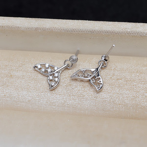 Wenchi Fait main DIY S925 Argent Crochet d'oreille Fleur Baroque Perle Creuse pour Femme Accessoire de Support 16384 Chine - Product Image 5