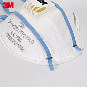 Perlengkapan keselamatan Respirator pelindung setengah wajah sekali pakai dengan katup Ce En149 Ffp2 8822CN, 10 buah/kotak - Product Image 5