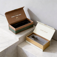 Boîte en carton personnalisée avec impression de logo, vide, pour huile d'olive, emballage cadeau pour aliments et boissons, avec fermeture magnétique et insert.