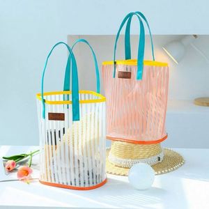 2025 Summer Sea Colorful <b>Letter</b> Printing Clear Pvc <b>Plastic</b> Tote Shoulder Bag Jelly Travel Shoulder Beach Bags - Product Image 5