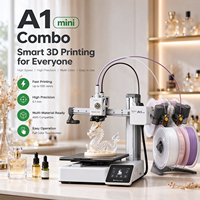 Printer 3D Industri Bamboolab A1 Mini Combo Baru Original Desktop FDM PLA Perataan Otomatis Penuh Multi-warna Kecepatan Tinggi USB