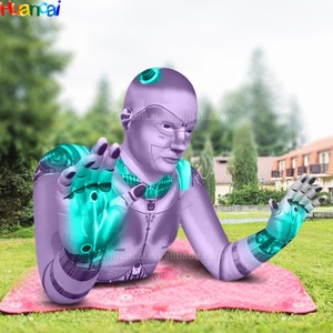 Giant Custom AI Warrior Inflatable Model Regular Size Led Lighted Inflatable Robot Advertising <strong>Balloon</strong> For Event Decorations