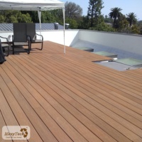Terrasse en bois composite synthétique ignifuge en WPC 100% recyclé pour l'extérieur des usines