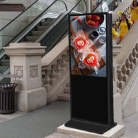 Afficheur publicitaire LCD tactile sur pied pour intérieur, affichage numérique intelligent vertical 2K/4K, kiosque avec CMS basé sur le cloud pour la vente au détail