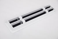 Diffuseur linéaire moderne en alliage d'aluminium 6''x4'' à 2 fentes, grille de ventilation standard CVC, style victorien côtier extérieur