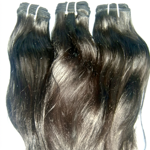 Thick Full Head Indian Remy Hair Weave Extensions 10-36 Inches Shedding & Tangle Free Single Weft Chemical Processing None - Product Image 1