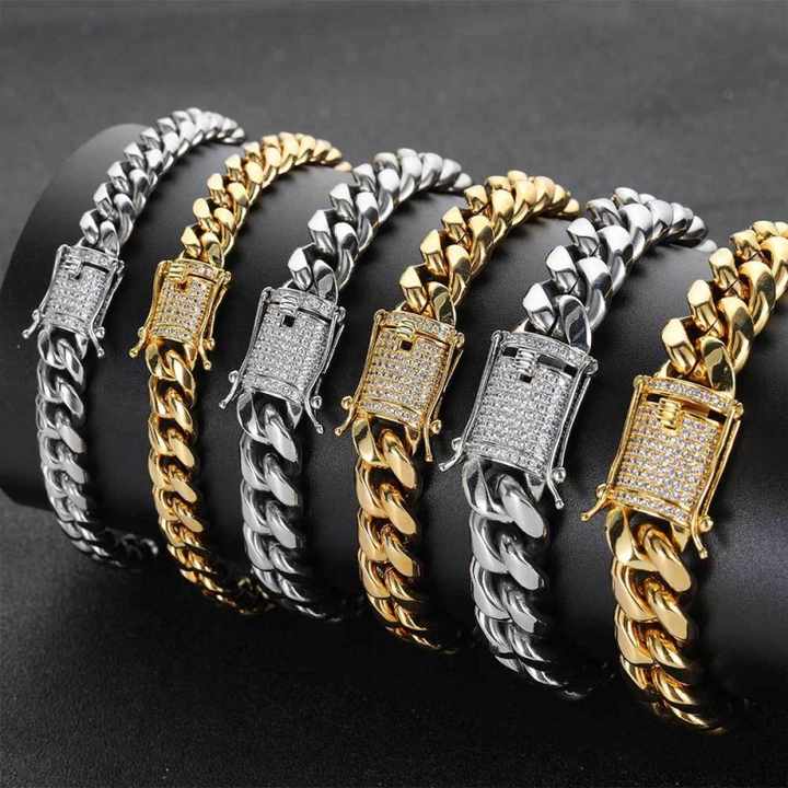 Urban Jewelry Miss Jewelry Urban Mens 18k Gold Cuban Link Bracelet
