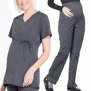 Nuovo arrivo Spandex scrub uniformi imposta jogging ospedale infermieristica maternità T Shirt abiti