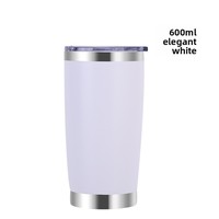 Vaso Térmico de Acero Inoxidable con Aislamiento al Vacío de 20 oz, Acabado con Recubrimiento de Plástico, Vaso de Regalo para Cerveza; Artículos para Bebidas