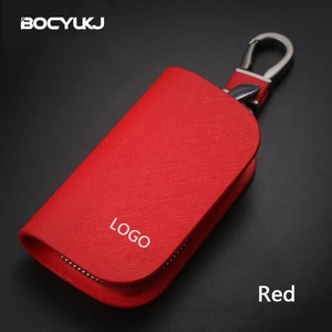 Porte-clés de voiture en cuir Porte-clés universel pour <span class=keywords><strong>BMW</strong></span> Mercedes Audi VW Bentley Toyota Honda Hyundai MG Accessoires de protection de clé - Product Image 4