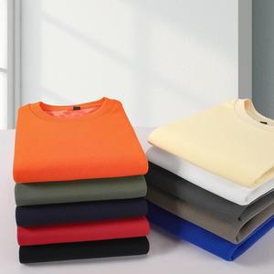 Suéter de Cuello Alto Tejido de Algodón 480G, Transpirable, para <span class=keywords><strong>Hombre</strong></span> y Mujer, Otoño, Nuevo, Color Sólido, Holgado, Manga Larga - Product Image 3
