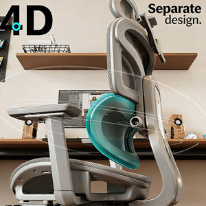 Silla de Oficina de Lujo con Diseño de Malla Transpirable, Soporte Lumbar y Estructura de Nailon para Largas Sesiones de Trabajo - Product Image 3