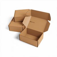 Boîte cadeau d'expédition postale pliable avec logo personnalisé personnalisé petites boîtes d'emballage cosmétiques en papier ondulé recyclées