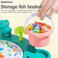 Jeu de table de pêche pour 4 joueurs, machine de pêche électrique avec poissons en plastique