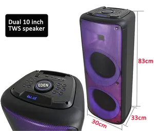 2021 Neue private Party Dual 10 Zoll Wireless BT Professional wiederauf ladbar tragbar Hochwertiger Sound Plus Fire Effect Lautsprecher