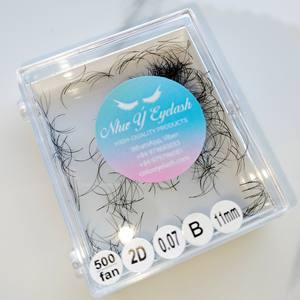 Cajas de Empaque Personalizadas al por Mayor, Pestañas de Pelo Sintético 2D de 0.15mm, Pestañas de Visón Sintético Hechas a Mano, Fácil Aplicación, Nhu Y NY2D CC - Product Image 5