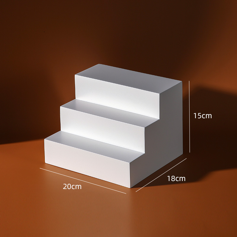SECFOU Geometrische Foto Requisiten 8-teilig - Weiße Blöcke Für Kreativfotos