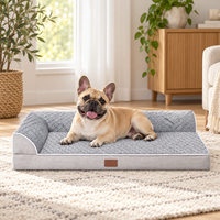 Lit orthopédique pour animaux de compagnie en forme de L, matelas en mousse de soutien, housse lavable, canapé-lit pour chiens de grande race, OEM ODM