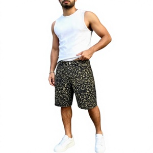 Shorts en jean décontractés pour homme, taille haute, respirants, écologiques, séchage rapide, 100% coton - Product Image 1