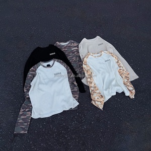 Chemises à manches longues en coton gaufré 100% coton 300 g/m², style décontracté de luxe personnalisé, design camouflage, chemise thermique à manches longues en coton gaufré pour hommes - Product Image 2