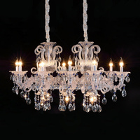 Lustre suspendu en cristal K9 de style européen pour salle à manger, salon, décoration de villa