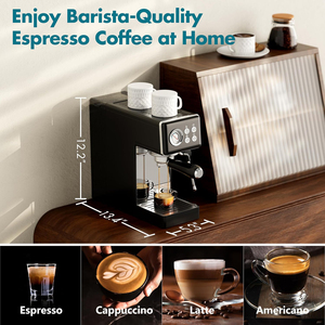 Machine à café expresso 20 bars, machine à café 2 en 1 avec distributeur de lait - Product Image 6