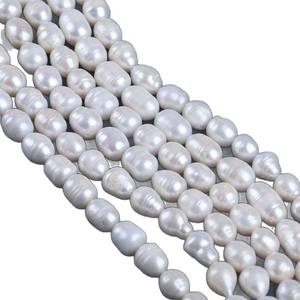 Perlas de Agua Dulce Naturales en Forma de Arroz, Económicas, de 10-11 mm, Accesorio para Abalorios, Color Blanco y Rosa, Lote de Perlas en Forma de Arroz de 10-11 mm - Product Image 5