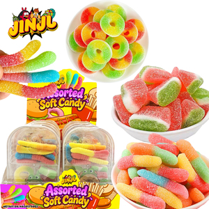 Caja de Compartimentos Multiforma con Gomitas Ácidas, Donuts con Forma de <span class=keywords><strong>Gusano</strong></span>, Caramelos de Sandía, Bocadillos para que los Niños Compartan en Salidas - Product Image 2